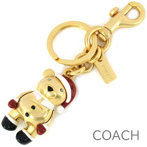 コーチ COACH キーホルダー レディース バッグチャーム キーリング テディベア 熊 クマ サンタ クリスマス ナスカン付き 【送料無料（ネコポス メール便）】 ブランド コーチ正規品販売店 直営アウトレット店より直輸入 【あす楽】