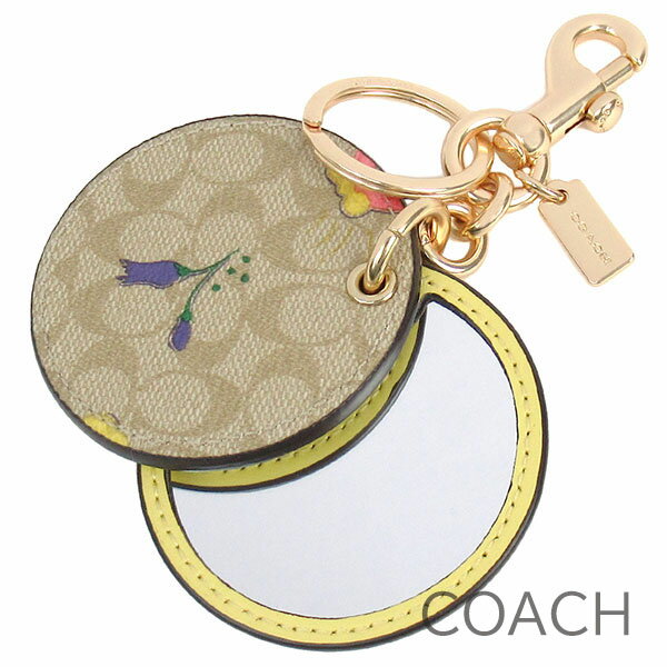父の日無料ラッピング！ コーチ COACH キーホルダー レディース バッグチャーム キーリング シグネチャー 鏡付き ミラー付き ナスカン付き 【送料無料（ネコポス メール便）】 ブランド コーチ正規品販売店 直営アウトレット店より直輸入 【あす楽】のサムネイル
