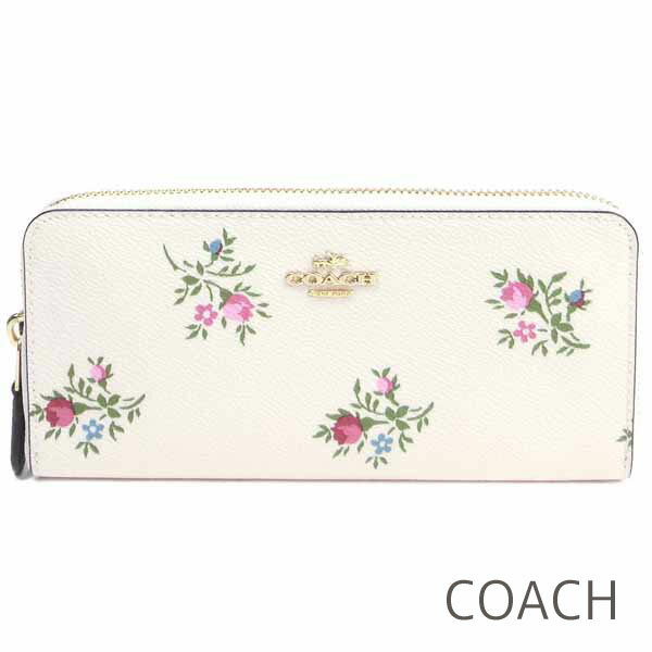 コーチ 財布（レディース） 訳アリ！超お買い得！ コーチ COACH 財布 レディース 長財布 花柄 ラウンドファスナー 【送料無料】 ブランド コーチ正規品販売店 直営アウトレット店より直輸入 【あす楽】