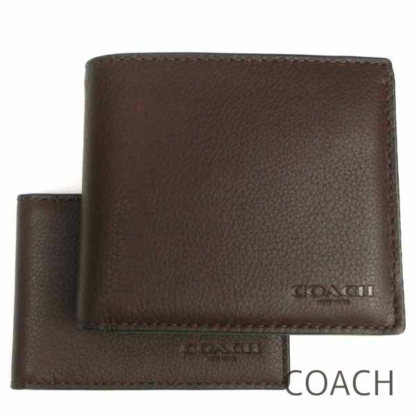 父の日無料ラッピング！ コーチ COACH 財布 メンズ 二つ折り財布 定期入れ パスケース IDケース カードケース 取り外し可能パスケース付き レザー 【送料無料】 ブランド コーチ正規品販売店 直営アウトレット店より直輸入 【あす楽】