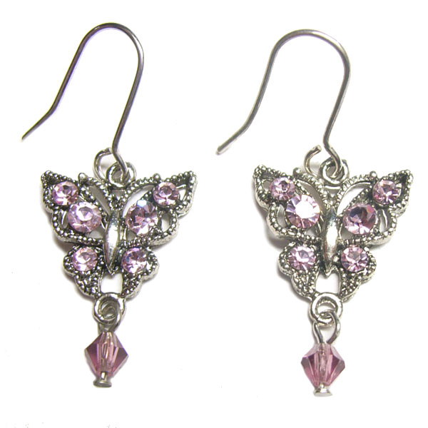 樂天商城 - 母の日無料ラッピング！ バタフライピアス＃K19PNK