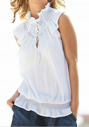 樂天商城 - 母の日無料ラッピング！ ホワイトリフルトップス Sサイズ #S-0009