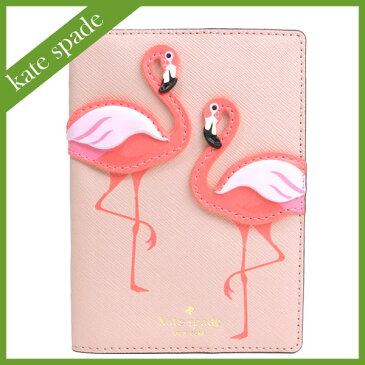 クリスマスラッピング! ケイトスペード kate spade パスポートケース レディース パスポートカバー レザー フラミンゴ 【送料無料(ネコポス メール便)】 ブランド ケイトスペード正規品販売店 直営アウトレット店より直輸入 【あす楽】