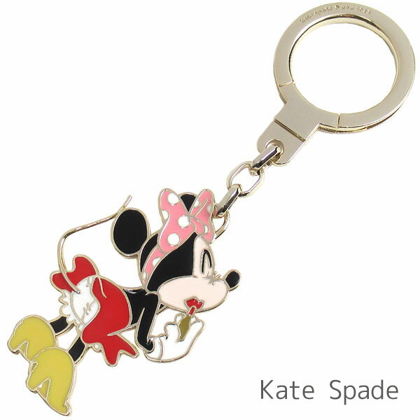 母の日無料ラッピング！ ケイトスペード kate spade キーホルダー レディース キーリング バッグチャーム ディズニー ミニーマウス Disney コラボ商品 【送料無料（ネコポス メール便）】 ブランド ケイトスペード正規品販売店 直営アウトレット店より直輸入 【あす楽】