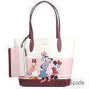 ケイトスペード kate spade バッグ レディース トートバッグ トート ディズニー クララベル ミニーマウス デイジー Disney コラボ商品 リバーシブル レザー ポーチ付き A4収納可能 かばん 鞄 【送料無料】 ブランド ケイトスペード正規品販売店 直営アウトレット店より直輸入