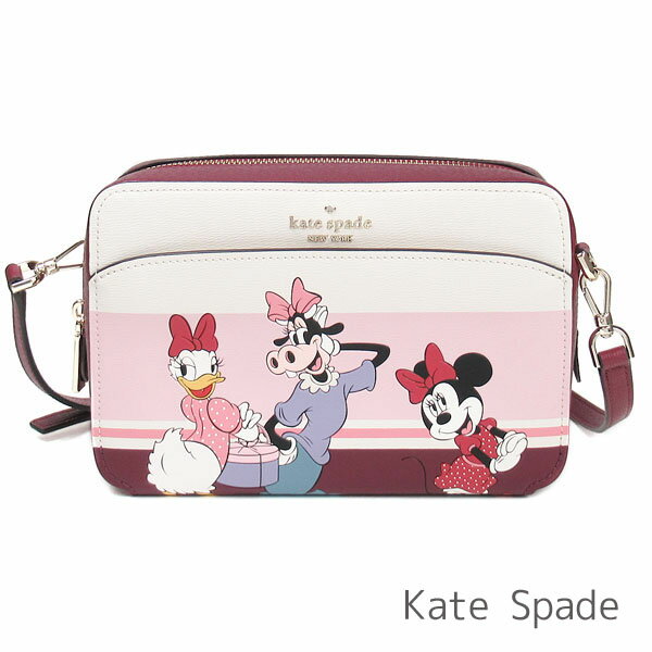 ケイト・スペード ニューヨーク 革バッグ レディース ケイトスペード kate spade バッグ レディース ショルダーバッグ 斜めがけ ポシェット ディズニー クララベル ミニーマウス デイジー Disney コラボ商品 レザー かばん 鞄 【送料無料】 ブランド ケイトスペード正規品販売店 直営アウトレット店より直輸入 【あす楽】