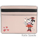 ケイト・スペード ニューヨーク パスケース 母の日無料ラッピング！ ケイトスペード kate spade パスケース レディース 定期入れ カードケース ディズニー ミニーマウス Disney コラボ商品 レザー 【送料無料（ネコポス メール便）】 ブランド ケイトスペード正規品販売店 直営アウトレット店より直輸入 【あす楽】