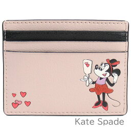 ケイト・スペード ニューヨーク 定期入れ（レディース） 母の日無料ラッピング！ ケイトスペード kate spade パスケース レディース 定期入れ カードケース ディズニー ミニーマウス Disney コラボ商品 レザー 【送料無料（ネコポス メール便）】 ブランド ケイトスペード正規品販売店 直営アウトレット店より直輸入 【あす楽】