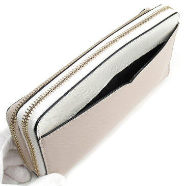 ケイトスペード kate spade 財布 レディース 長財布 レザー 2トーン バイカラー iPhone収納ポケット付き スマホ収納ポケット付き ストラップ付き ラウンドファスナー 【送料無料】 ブランド ケイトスペード正規品販売店 直営アウトレット店より直輸入 【あす楽】