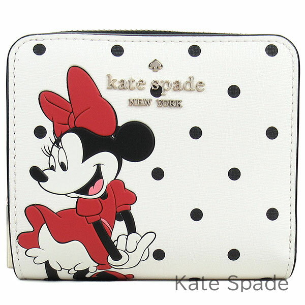 ホワイトデー無料ラッピング！ ケイトスペード kate spade 財布 レディース 二つ折り財布 ディズニー ミニーマウス Disney コラボ商品 水玉模様 ドット柄 【送料無料】 ブランド ケイトスペード正規品販売店 直営アウトレット店より直輸入 【あす楽】のサムネイル