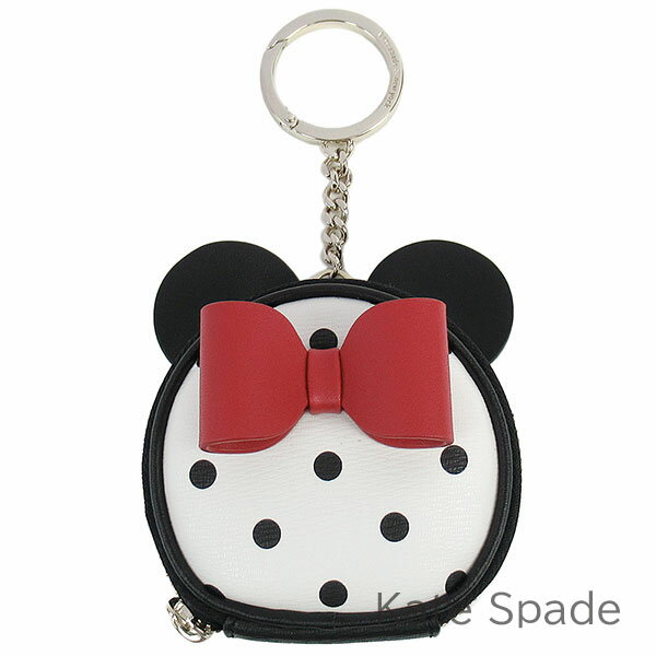 ケイトスペード kate spade 小銭入れ レディース バッグチャーム コインケース ディズニー ミニーマウス Disney コラボ商品 キーリング付き 水玉模様 ドット柄 【送料無料】 ブランド ケイトスペード正規品販売店 直営アウトレット店より直輸入 【あす楽】