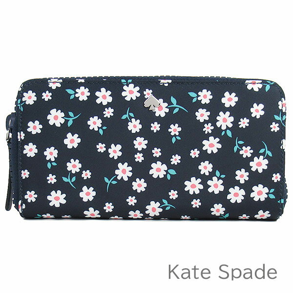 ケイト・スペード ニューヨーク 長財布 レディース ケイトスペード kate spade 財布 レディース 長財布 花柄 ナイロン ラウンドファスナー 【送料無料】 ブランド ケイトスペード正規品販売店 直営アウトレット店より直輸入 【あす楽】