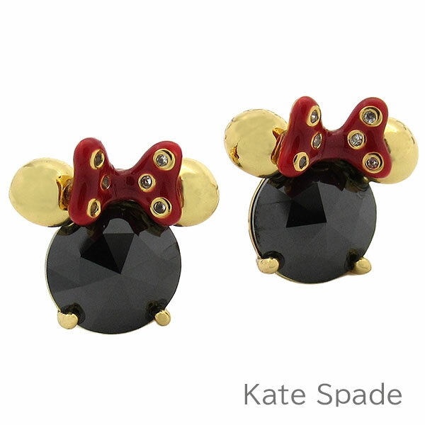 ケイトスペード イヤリング（レディース） 父の日無料ラッピング！ ケイトスペード kate spade ピアス レディース イヤリング アクセサリー ジュエリー ディズニー ミニーマウス Disney コラボ商品 【送料無料（ネコポス メール便）】 ブランド ケイトスペード正規品販売店 直営アウトレット店より直輸入 【あす楽】