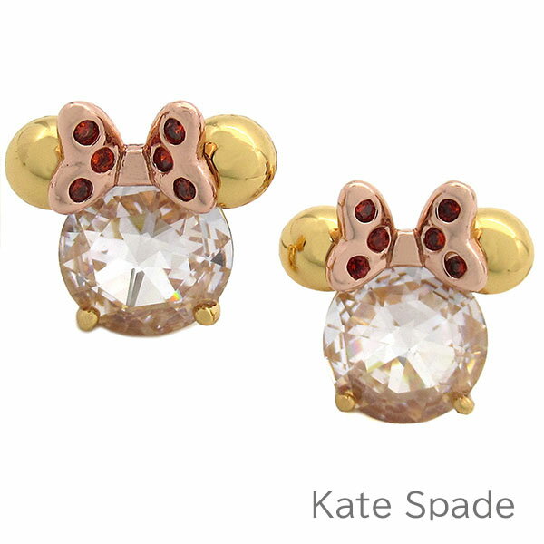 ケイトスペード イヤリング（レディース） 父の日無料ラッピング！ ケイトスペード kate spade ピアス レディース イヤリング アクセサリー ジュエリー ディズニー ミニーマウス Disney コラボ商品 【送料無料（ネコポス メール便）】 ブランド ケイトスペード正規品販売店 直営アウトレット店より直輸入 【あす楽】