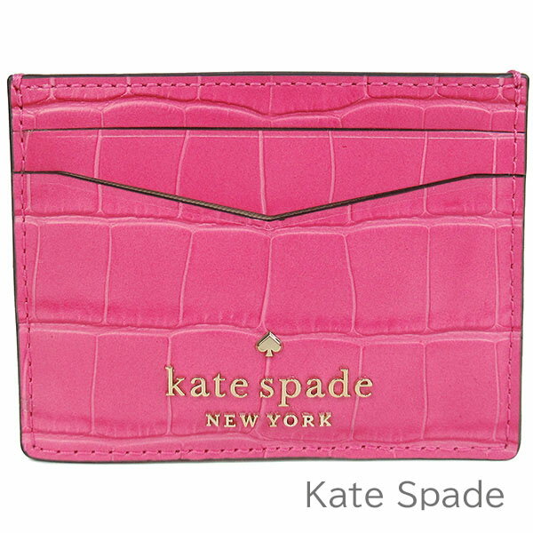 ケイトスペード 父の日無料ラッピング！ ケイトスペード kate spade パスケース レディース 定期入れ カードケース クロコ調レザー 【送料無料（ネコポス メール便）】 ブランド ケイトスペード正規品販売店 直営アウトレット店より直輸入 【あす楽】