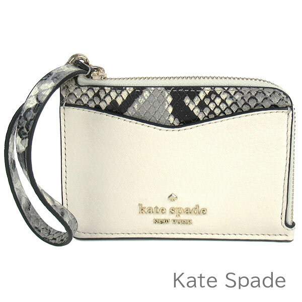 ケイトスペード ケイトスペード kate spade 小銭入れ レディース 定期入れ パスケース キーケース コインケース IDケース パイソン調レザー L字ラウンドファスナー 【送料無料（ネコポス メール便）】 ブランド ケイトスペード正規品販売店 直営アウトレット店より直輸入 【あす楽】