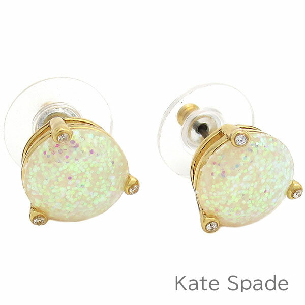 ケイト・スペード ニューヨーク ピアス（レディース） 父の日無料ラッピング！ ケイトスペード kate spade ピアス レディース イヤリング アクセサリー ジュエリー グリッター ラメ 円形 丸型 【送料無料（ネコポス メール便）】 ブランド ケイトスペード正規品販売店 直営アウトレット店より直輸入 【あす楽】