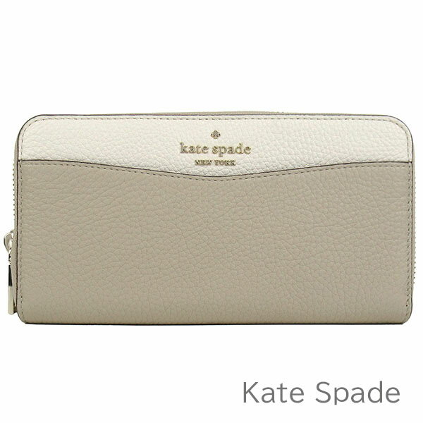 ケイト・スペード ニューヨーク 革長財布 レディース 父の日無料ラッピング！ ケイトスペード kate spade 財布 レディース 長財布 レザー 2トーン バイカラー ラウンドファスナー 【送料無料】 ブランド ケイトスペード正規品販売店 直営アウトレット店より直輸入 【あす楽】