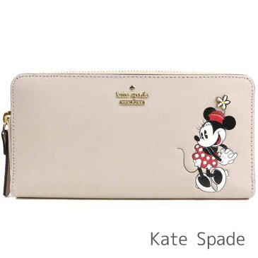 ケイトスペード kate spade 財布 レディース 長財布 ディズニー×ケイトスペード ミニーマウス Disney コラボレーション 限定商品 レザー ラウンドファスナー 【送料無料】 ブランド ケイトスペード正規品販売店 直営アウトレット店より直輸入 【あす楽】