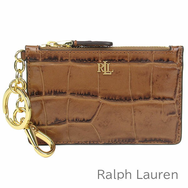 ラルフローレン キーケース（メンズ） ローレン ラルフローレン Lauren Ralph Lauren 小銭入れ メンズ レディース ラルフ キーケース カードケース コインケース クロコ調レザー ナスカン付き 【送料無料（ネコポス メール便）】 ブランド ラルフローレン正規品販売店 直営アウトレット店より直輸入 【あす楽】