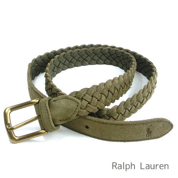 ポロ ラルフローレン Polo Ralph Lauren メンズ ベルト ラルフ BELT スエード 編み込み ビッグポニー 【送料無料】 ブランド ラルフローレン正規品販売店 直営アウトレット店より直輸入 【あす楽】