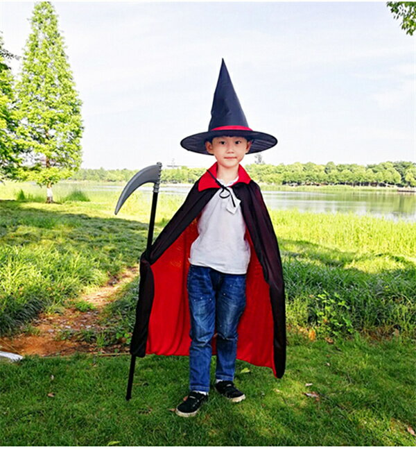 【コスプレ ハロウィン マント 子ども 男女兼用】キッズ 子供 団体 チーム コスチューム 吸血鬼 ドラキュラ 魔法使い バンパイア 男の子 女の子 忘年会 衣装 パーティー 衣装 学園祭 変身コスプレ 演劇