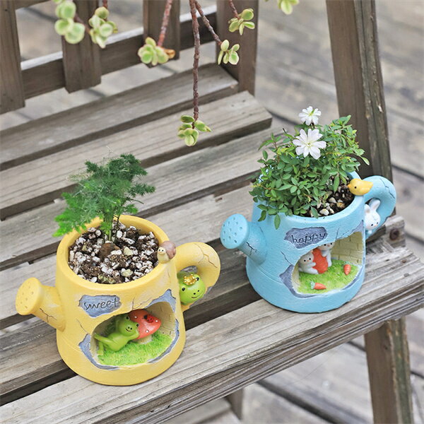 多肉植物鉢 卓上 小物収納 ペンスタンド フラワーポット 底穴付き アニマル カエル ウサギ 子供部屋 植木鉢 エケベリア 置物 可愛い 容器 園芸用品 ペン立て プランター 部屋飾り 観葉植物 彼女 鉢植え 室内 ミニ植物適用 樹脂 楽天海外通販