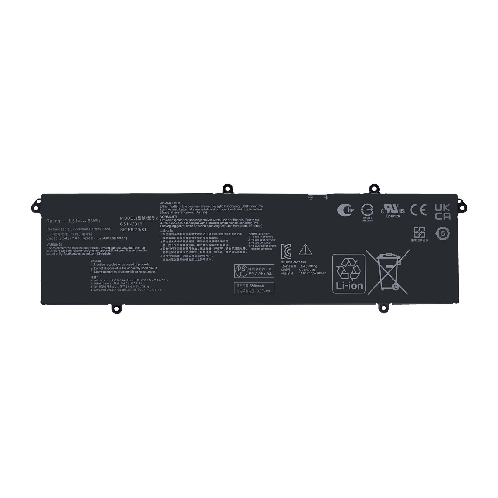 1350OFF&P10ܡۿ ASUS K3400P ߴХåƥ꡼63Wh 11.61Vб 1ǯݾ ǽ PSEǧ ...