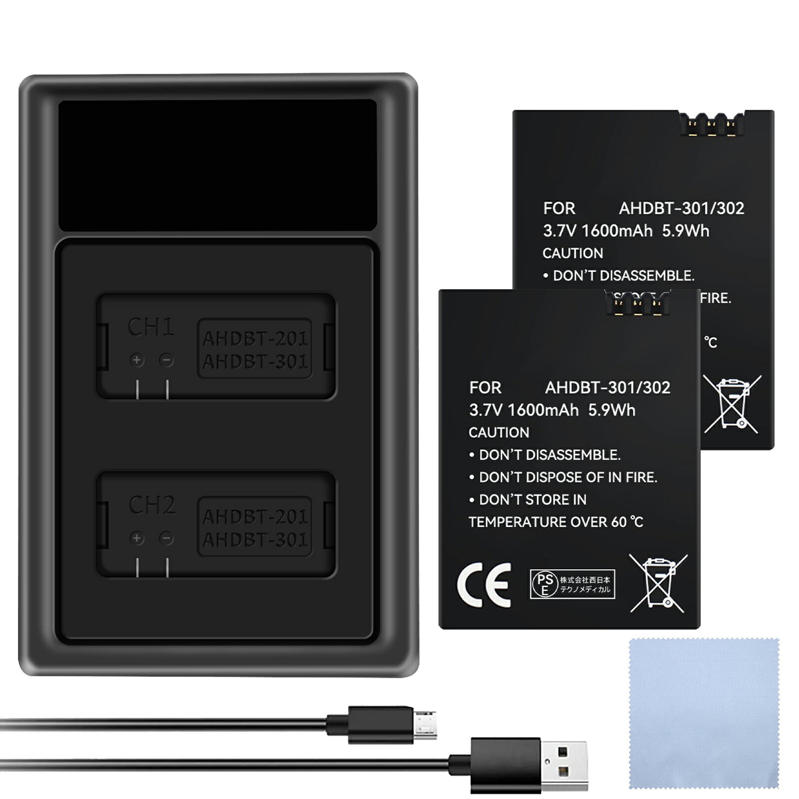 【1150円OFF&P10倍】新品 GoPro HERO 3 互換バッテリー 【1600mAh 3.7V】 対応用 1年保証 高性能 リチャージャブルバッテリー リチウムイオンバッテリー デジタルカメラ デジカメ 充電池 YCX 2025CX-XIJPCBEA
