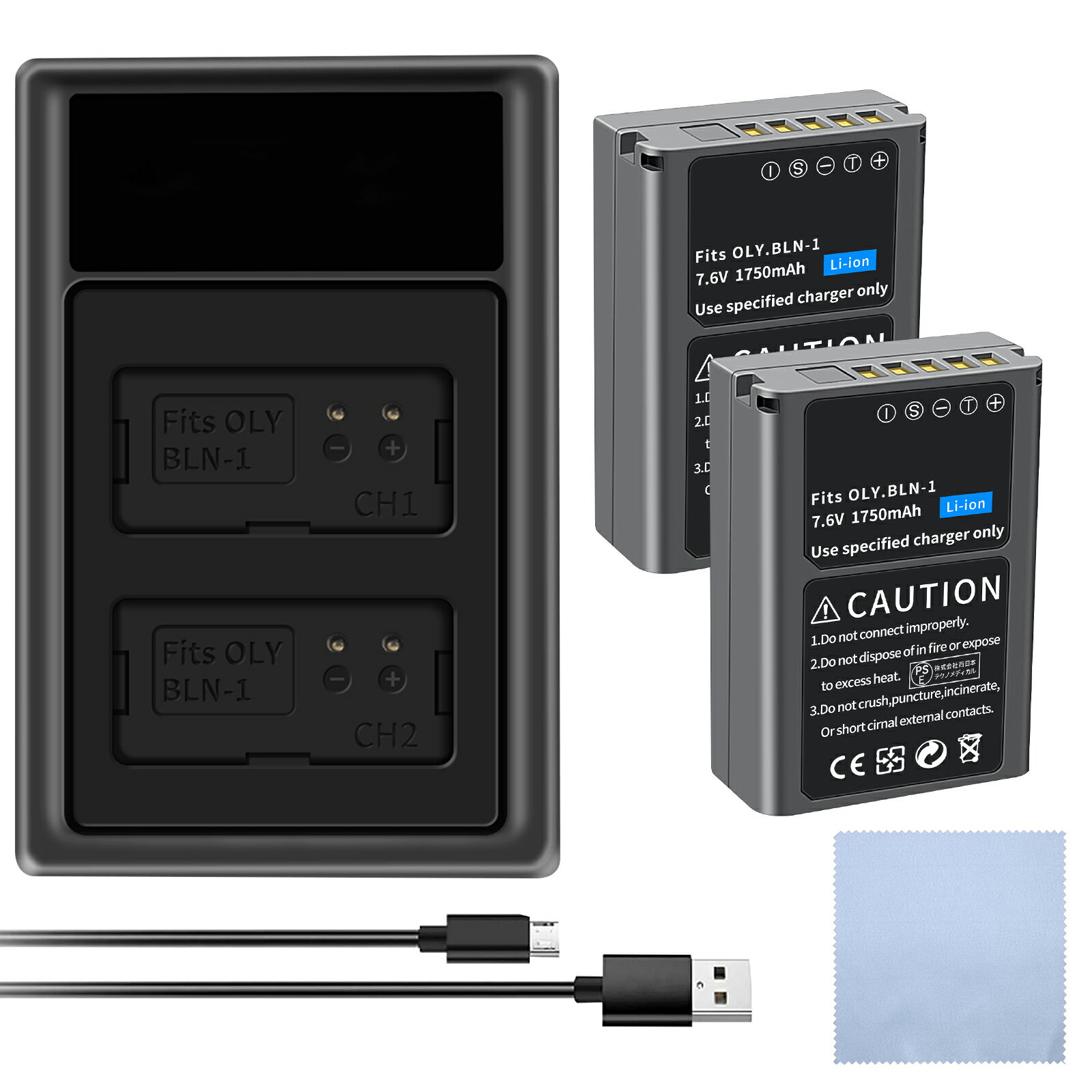 【465円OFF&P10倍】新品 OLYMPUS BLN-1 互換バッテリー 【1750mAh 7.6V】 対応用 1年保証 高性能 リチャージャブルバッテリー リチウム..