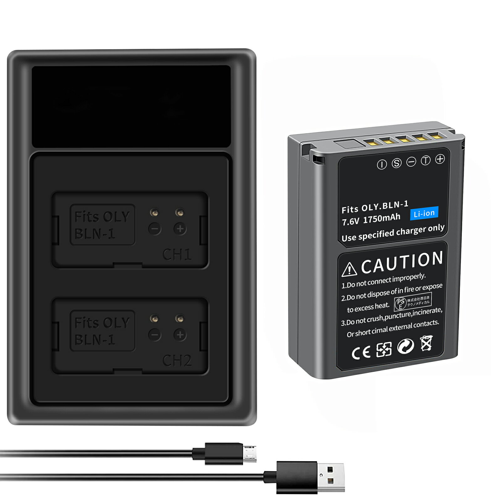 【465円OFF&P10倍】新品 OLYMPUS BLN-1 互換バッテリー【1600mAh 8V】対応用 1年保証 高性能 リチャージャブルバッテリー リチウムイオ..