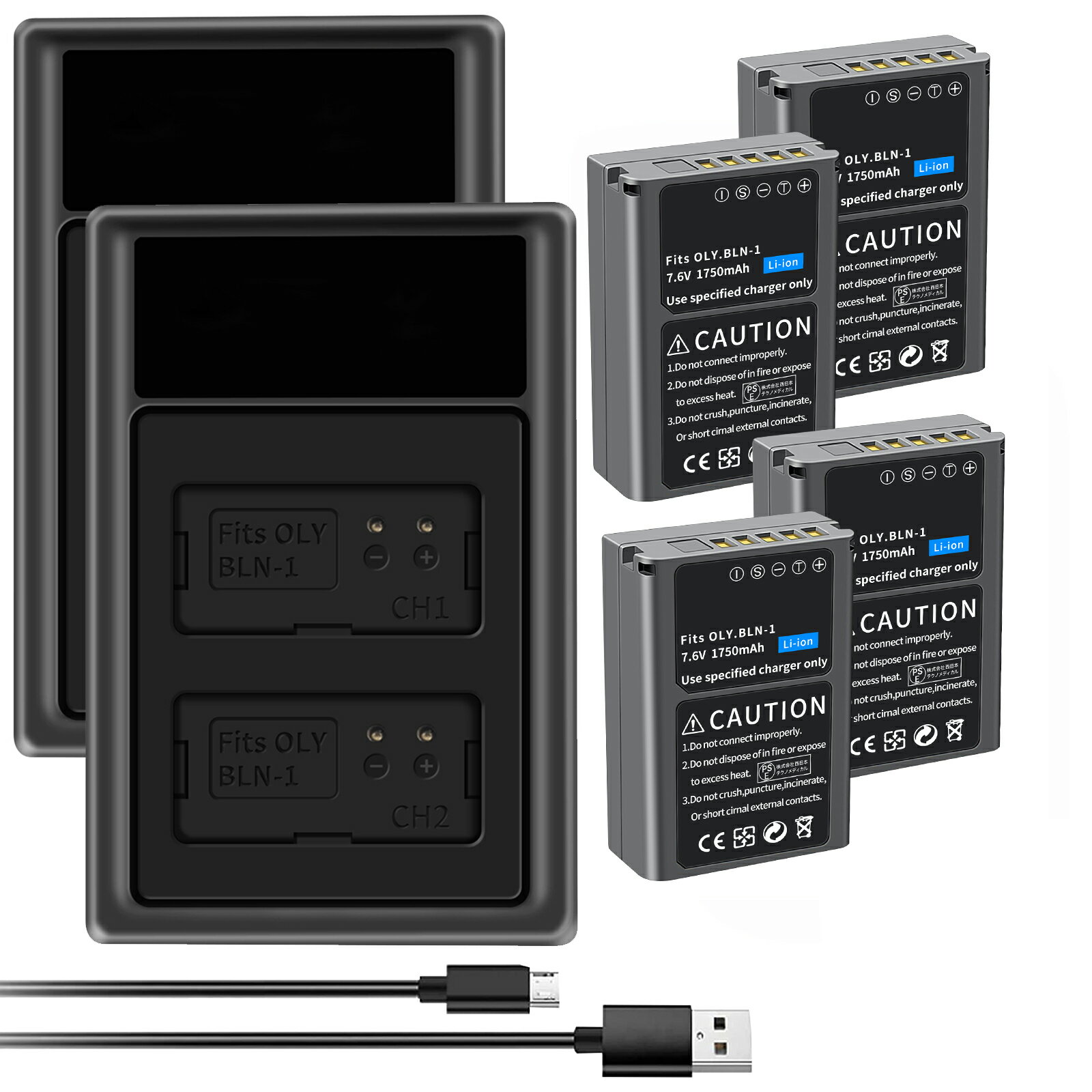 【1280円OFF&P10倍】新品 OLYMPUS OM-D E-M5 互換バッテリー【1600mAh 8V】対応用 1年保証 高性能 リチャージャブルバッテリー リチウムイオンバッテリー, 純正充電器とは互換性がありません 充電池 YGB 2025GB-XIJPAI