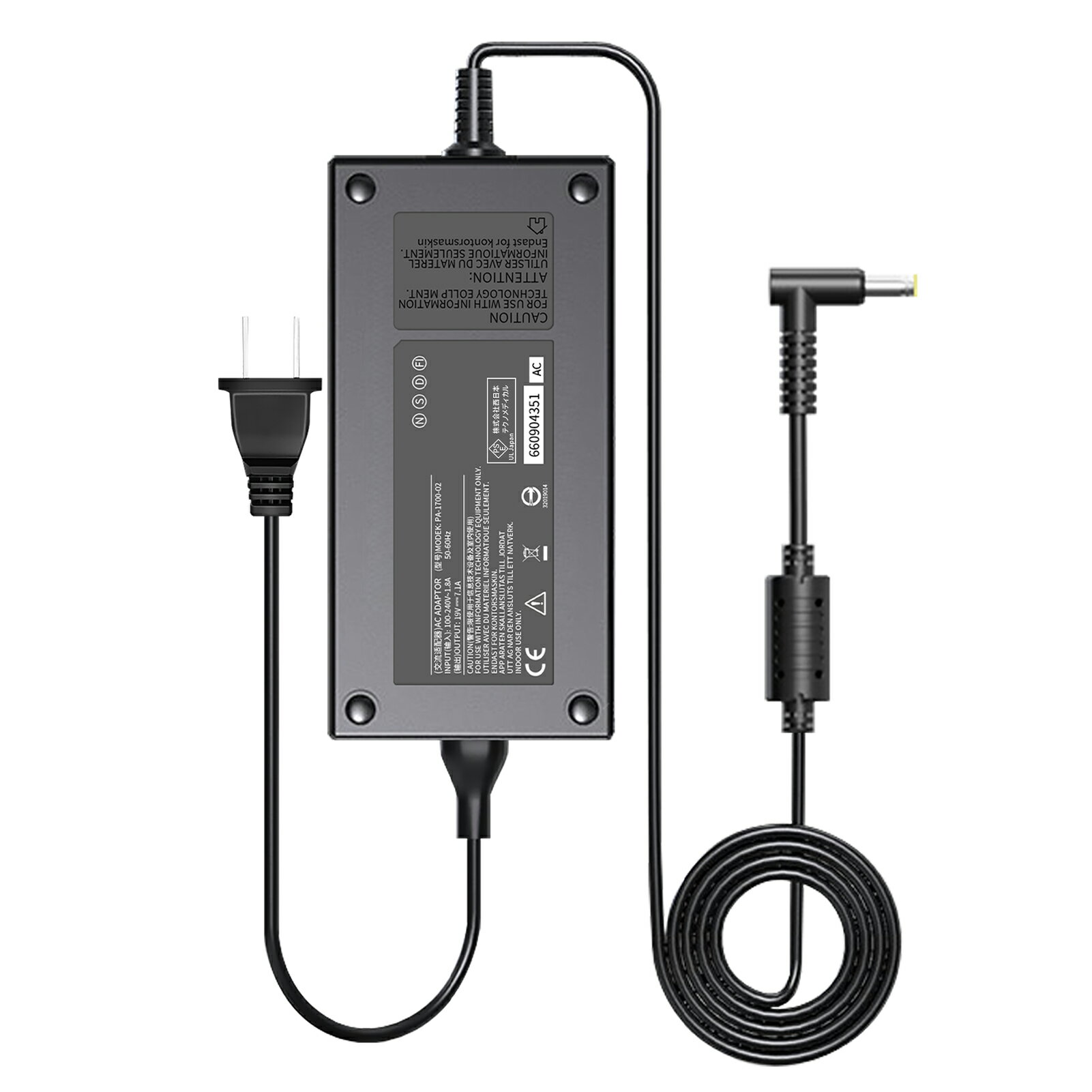 【10倍ポイント】【新品1年保証】 Acer Aspire 互換電源アダプター 135W 対応用 充電器 19V 7.1A 交換..