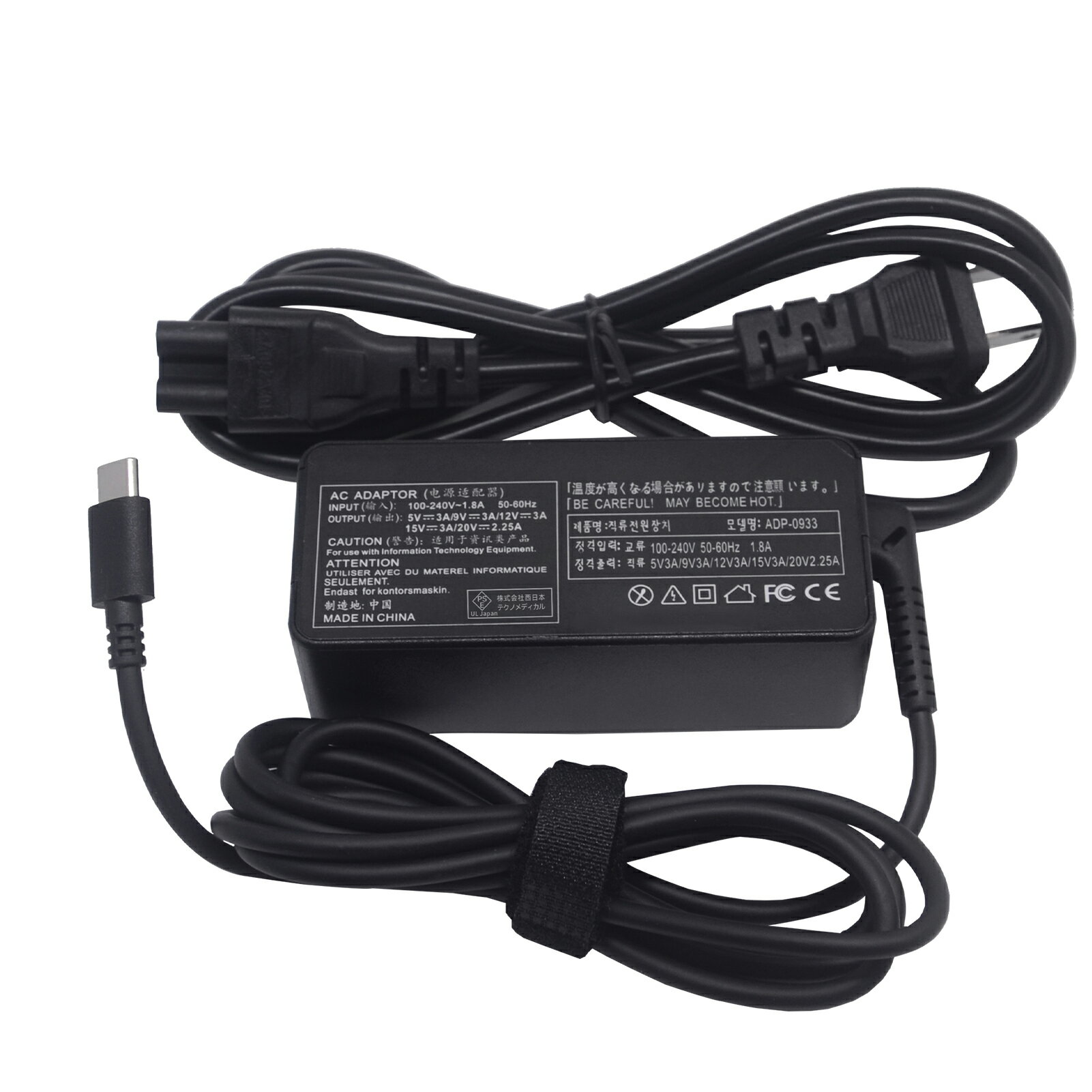455OFF&P5ܡۡ1ǯݾ NEC Chromebook 45W PC-PM550NA VersaPro/VersaPro J PC-VP-BP122PC-VP-BP130 ADP009 ۴ 20V 2.25A ؽ ۴ PSEǧڡܹۡҸȯ̵ۡA