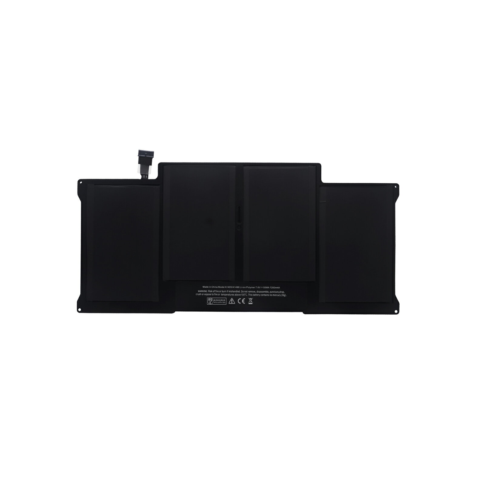 【新品 年保証 APPLE Macbook Air 13.3 A1466 (Mid-2013 -2014 ） 55WH/7.6V 互換バッテリー【7200mAh 7.6V】対応用 1年保証 高性能 PSE認証 互換バッテリパック YKI 2025KI-XIJP