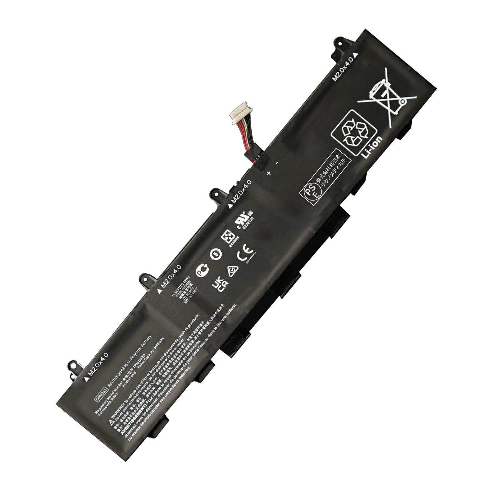 【1000円OFF&P10倍】新品 HP TPN-DBODM12328-2D1 互換バッテリー【3495mAh 12V】対応用 1年保証 高性能 PSE認証 互換バッテリパック YGC 2025GC-XIJP
