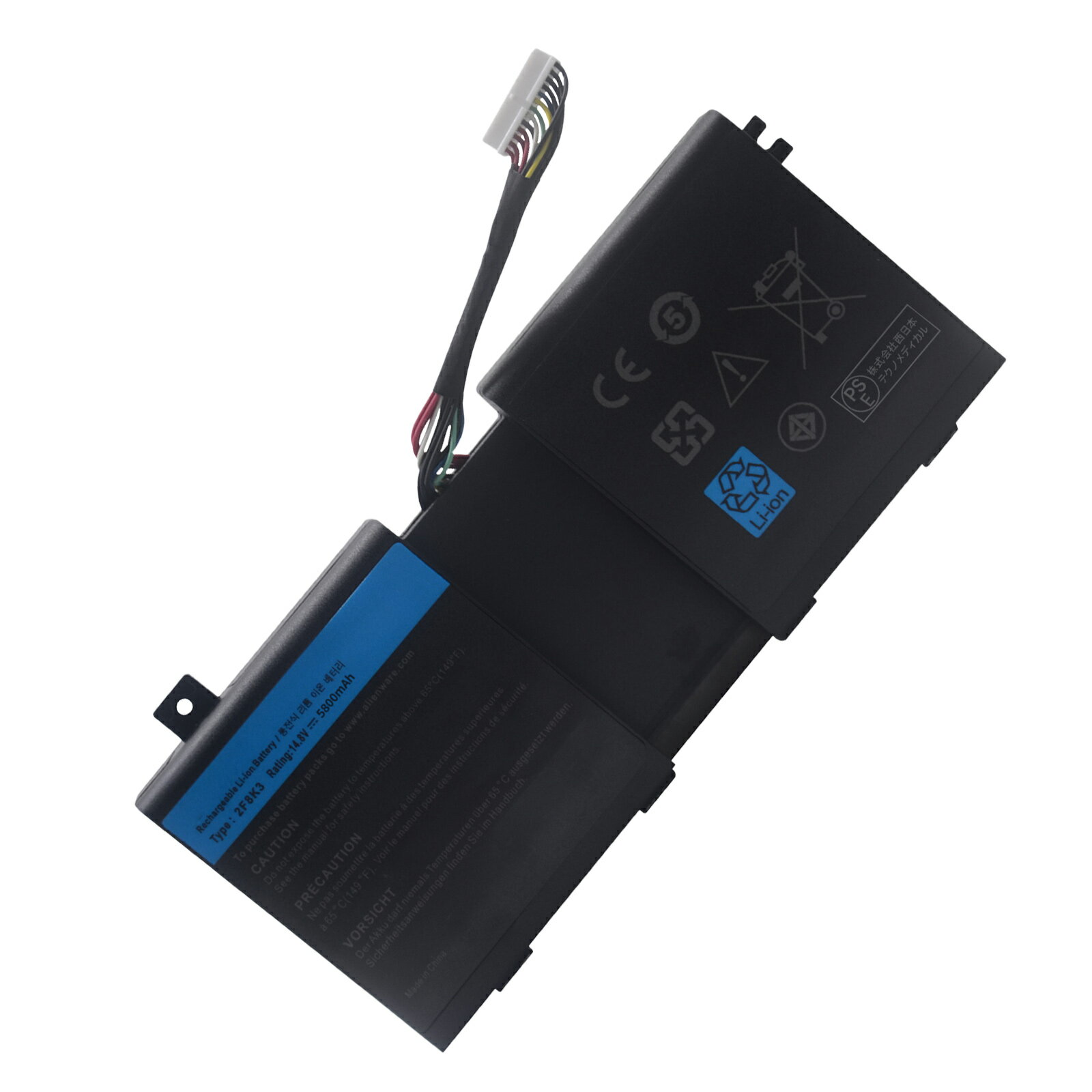 【20倍ポイント】新品 Dell,DELL 2F8K3 互換バッテリー【5800mAh 15,14.8V】対応用 1年保証 高性能 PSE認証 互換バッテリパック YHS 2025HS-XIJP