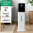 【最大400円OFFクーポン配布中】 加湿器 ハイブリッド式加湿器 ハイブリッド式 エコ インテリア 冬家電 モダン シンプル おしゃれ オフィス 大容量 ホワイト 白色 タワー型ハイブリット加湿器 TOWERS〔タワーズ〕