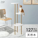 【5%OFFクーポン配布中】 キャットタワー 木製 大型猫 おしゃれ 据え置き 猫 キャット 猫タワー 猫用品 猫用 中型 小型 キャットラック 置き型 木目 ...