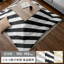こたつ布団 正方形 こたつ掛け布団 おしゃれ 北欧 西海岸 薄掛け コタツ掛け布団 こたつぶとん かわいい あったか コンパクト サンゴマイヤー マイクロファイバー ボーダー REGIM〔レジム〕 190×190cm グレー ブラック | 省スペース コタツ布団 ダイニング モダン 黒 薄手