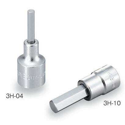 管理單元 - TONE（トネ） ヘキサゴンソケット 3H-10 ●差込角9.5mm（3/8inch） ●二面幅10mm ●ヘキサゴン ●二面幅10mm ●ミリ