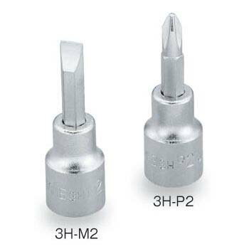 樂天商城 - TONE（トネ） ドライバービットソケット 3H-M2 ●差込角9.5mm（3/8inch） ●マイナス ●（-）0.8×6.0