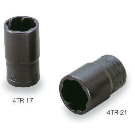 Beta - TONE（トネ） トルネードソケット 4TR-17 ●差込角12.7mm（1/2inch） ●二面幅17mm ●トルネード ●二面幅17mm ●ミリ