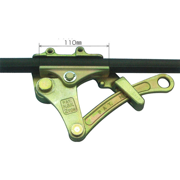 NAGAKI（永木精機）:中型カムラー　カバー付き 10108 掴線器 カムラー ワイヤー締結 柵張り 10008 電設 工具 MWS20HB
