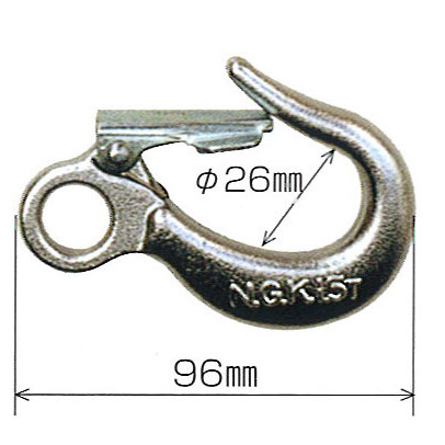 NAGAKI（永木精機）:バネ付フック 20551 張線器 ハルー ワイヤー締結 ヒッパラ 28-4 20551 MWS20HB
