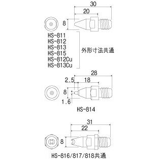 【メール便送料無料】HOZAN(ホーザン) ノズル HS-812