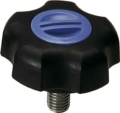 三星産業貿易:フィットノブ M10 本体/黒キャップ/青 （5個入り） FIT-K-M10-B-5P オレンジブック 3632873