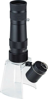 池田レンズ工業:顕微鏡兼用遠近両用単眼鏡 KM-820LS オレンジブック 3213200