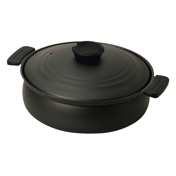 26 cm〜30 cm - パール金属 軽量ふっ素加工IH対応土鍋風卓上鍋26cm（ブラック） HC-0466