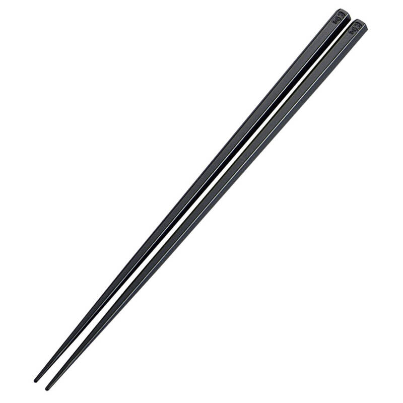 EBM 抗菌 六角 箸 すべり止め付 ブラック 22.5cm 6331400